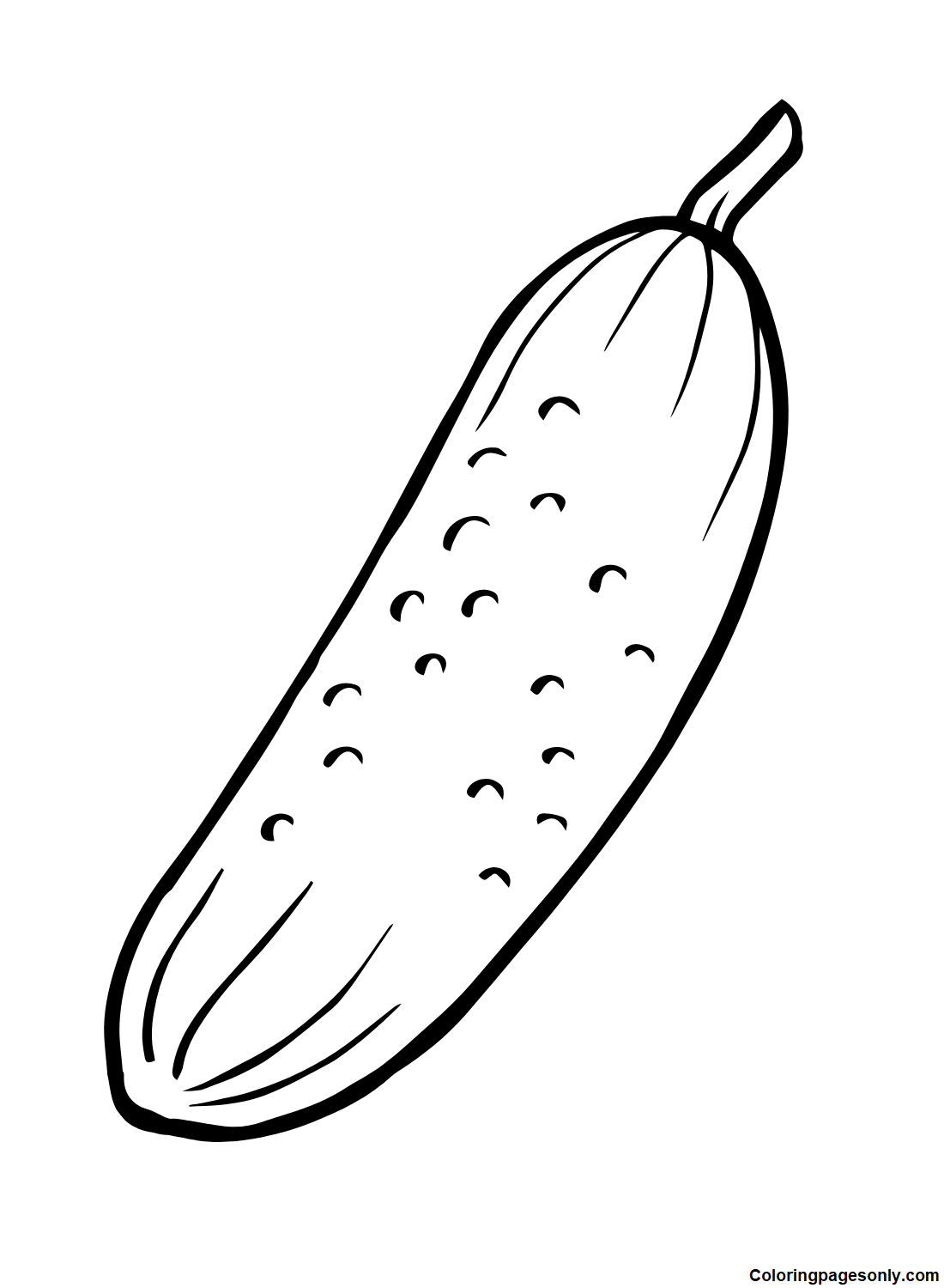 Cucumber to Print Coloring Page