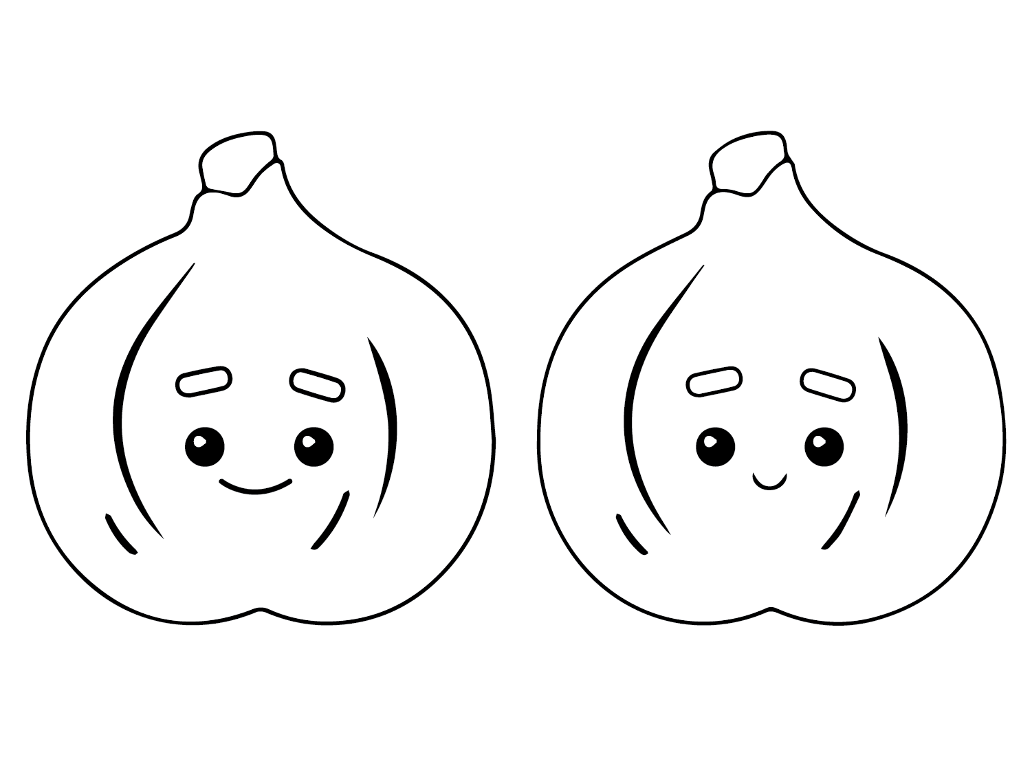 Cute Figs Coloring Page