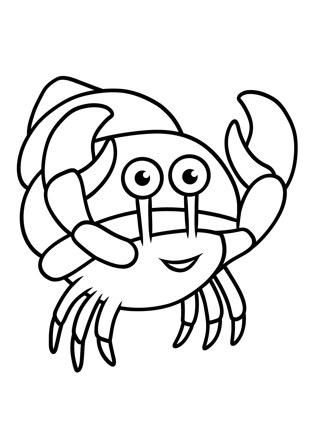 Cute Hermit Crab Coloring Page