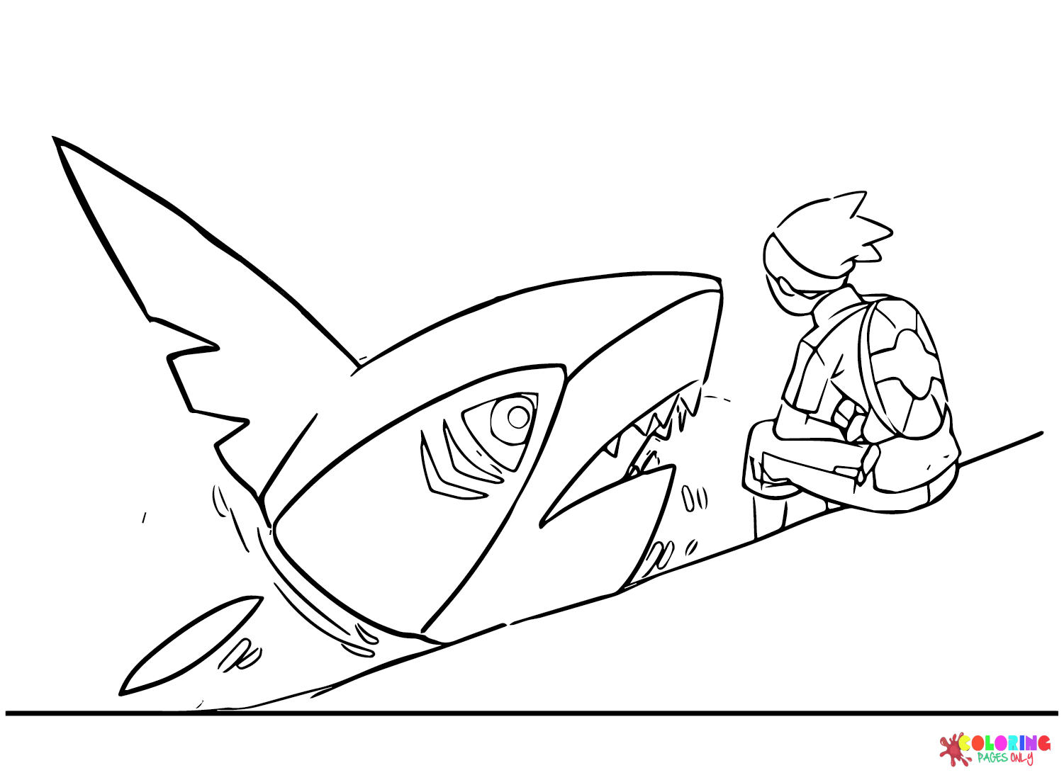 Cute Sharpedo Coloring Page