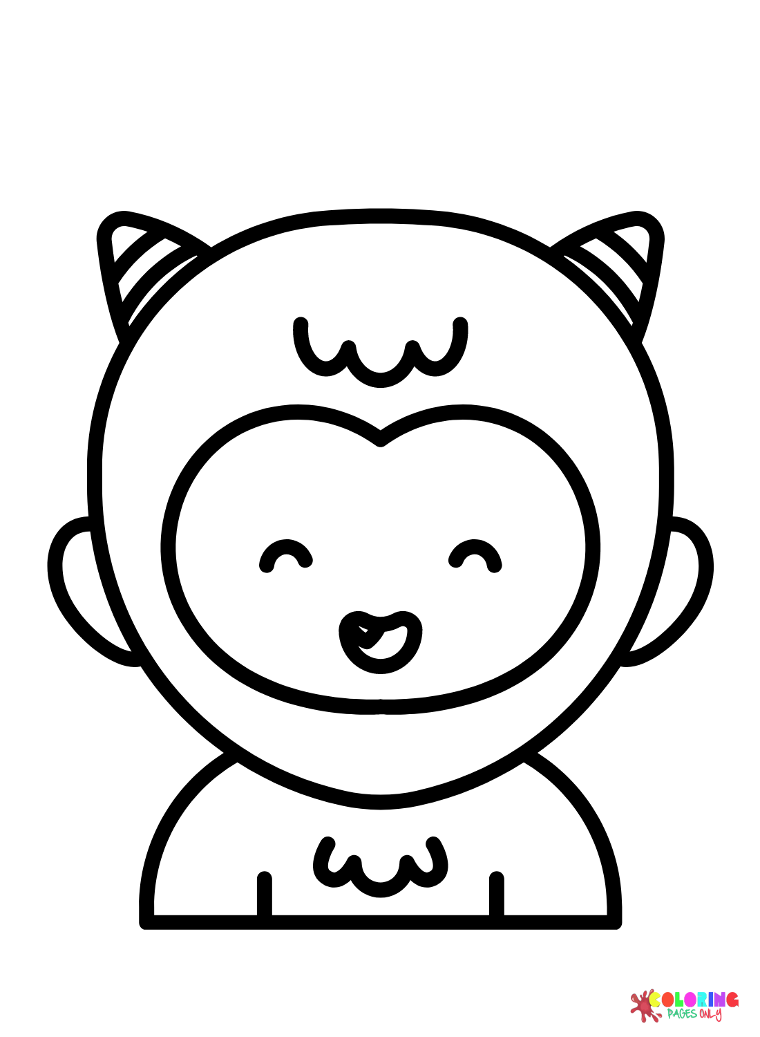 Cute Yeti Coloring Page
