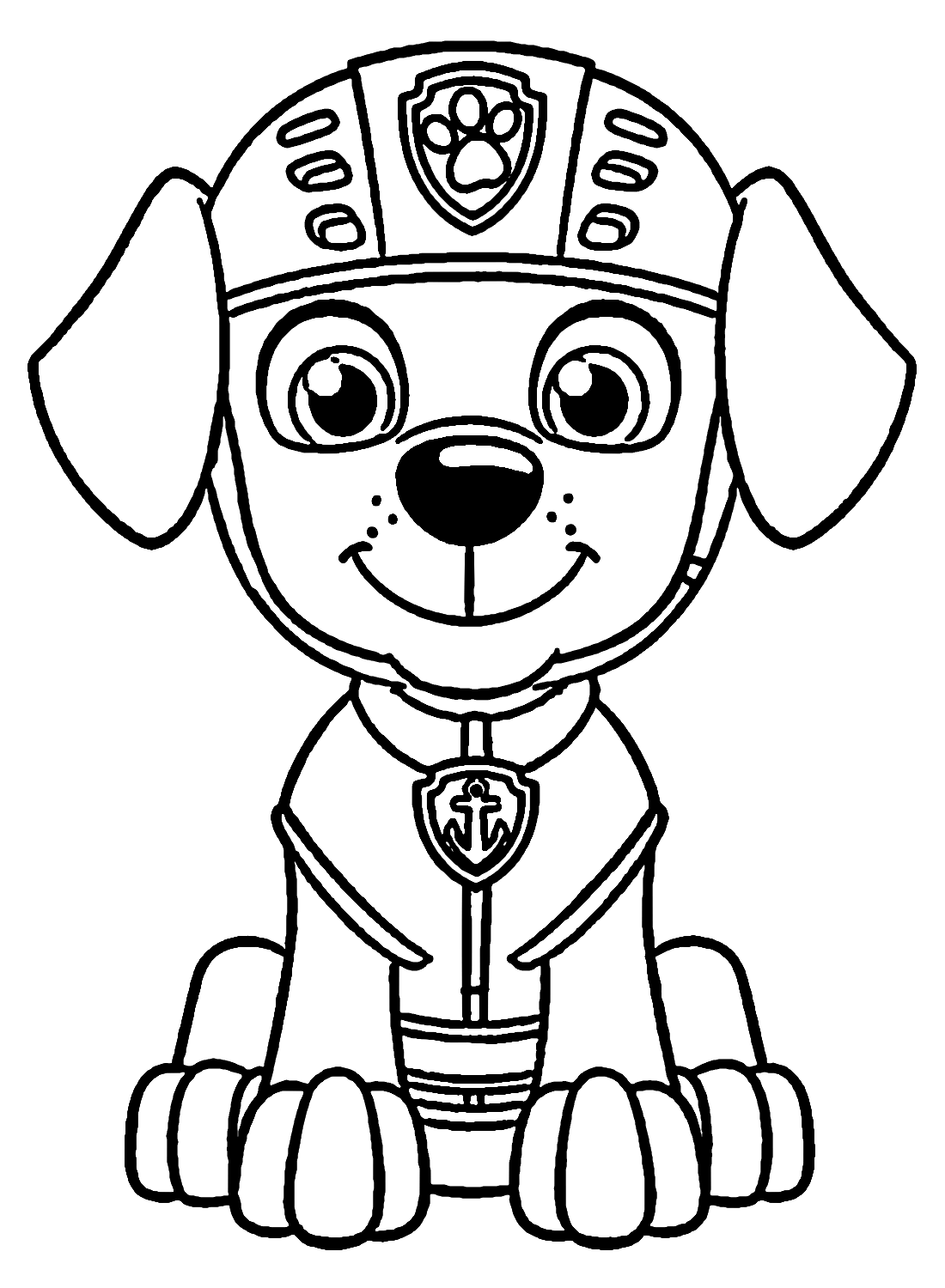 Cute Zuma from Paw Patrol Coloring Pages
