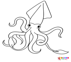 Cuttlefish Coloring Pages