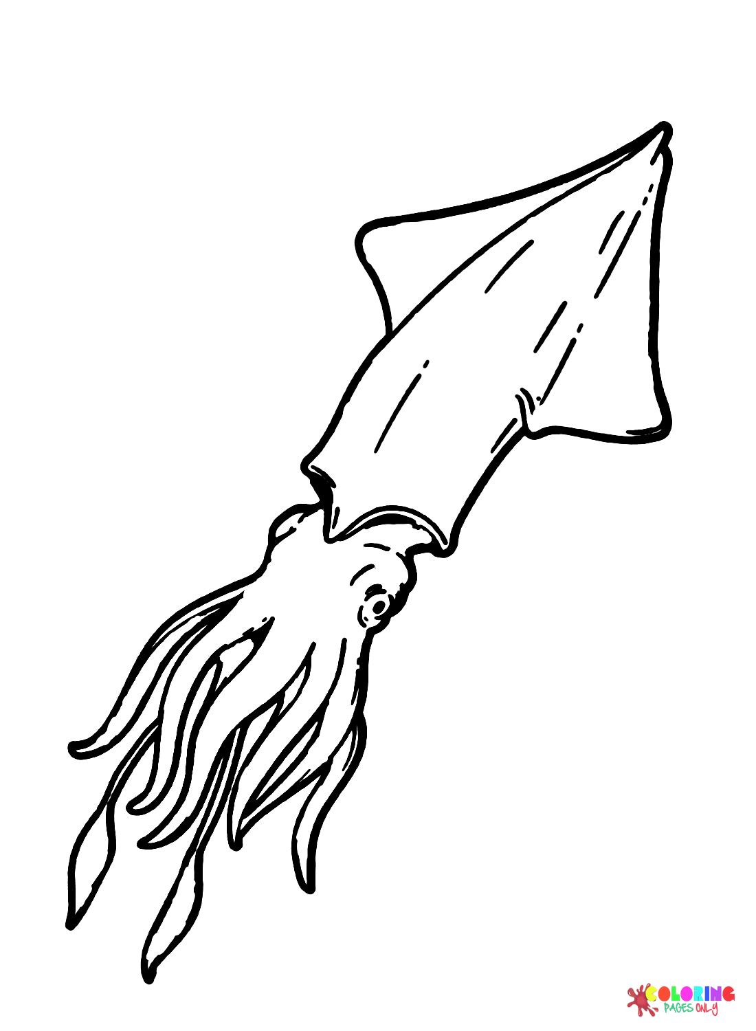 Cuttlefish to Print Coloring Page