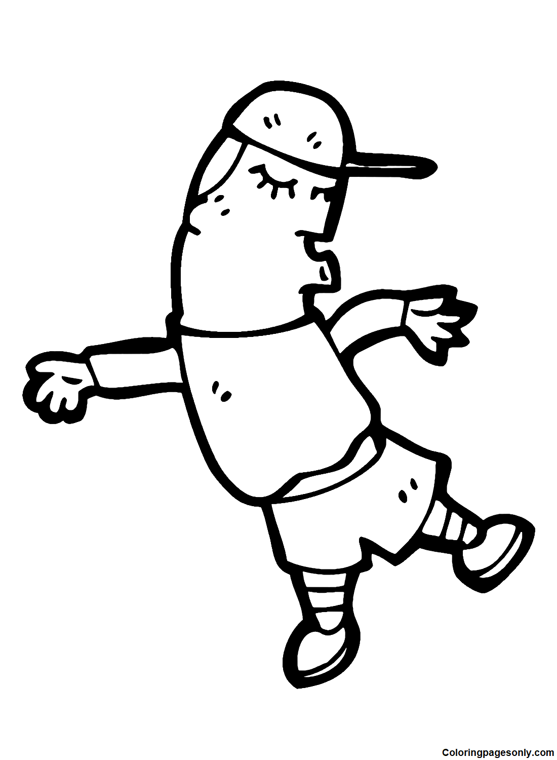 Dancing Boy Cartoon Coloring Pages