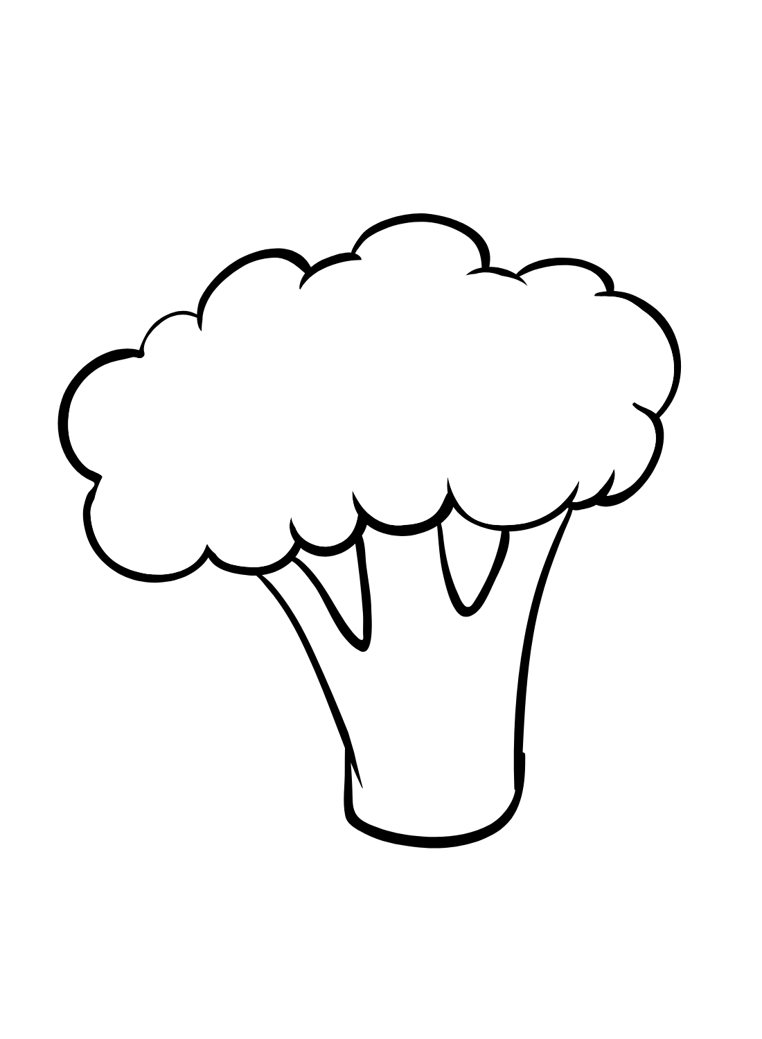 Teken eenvoudige broccoli uit broccoli