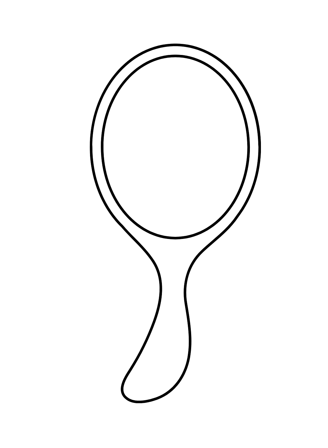 hand held mirror coloring page