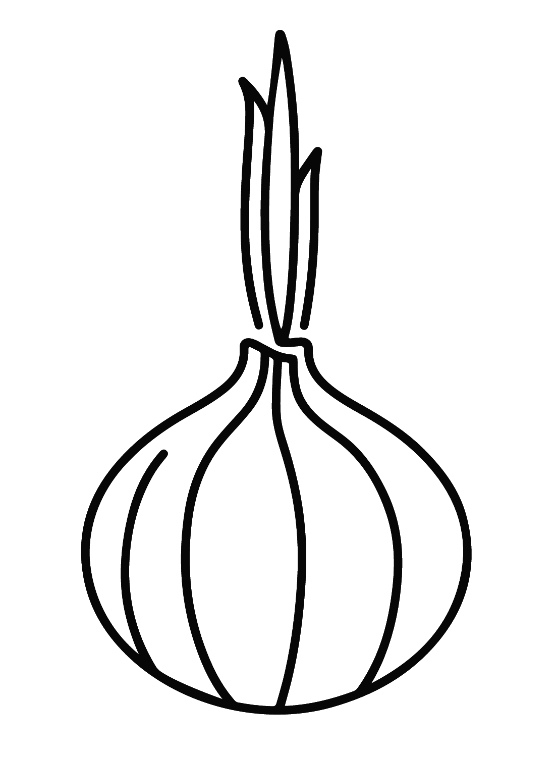 Draw Easy Onion Coloring Page