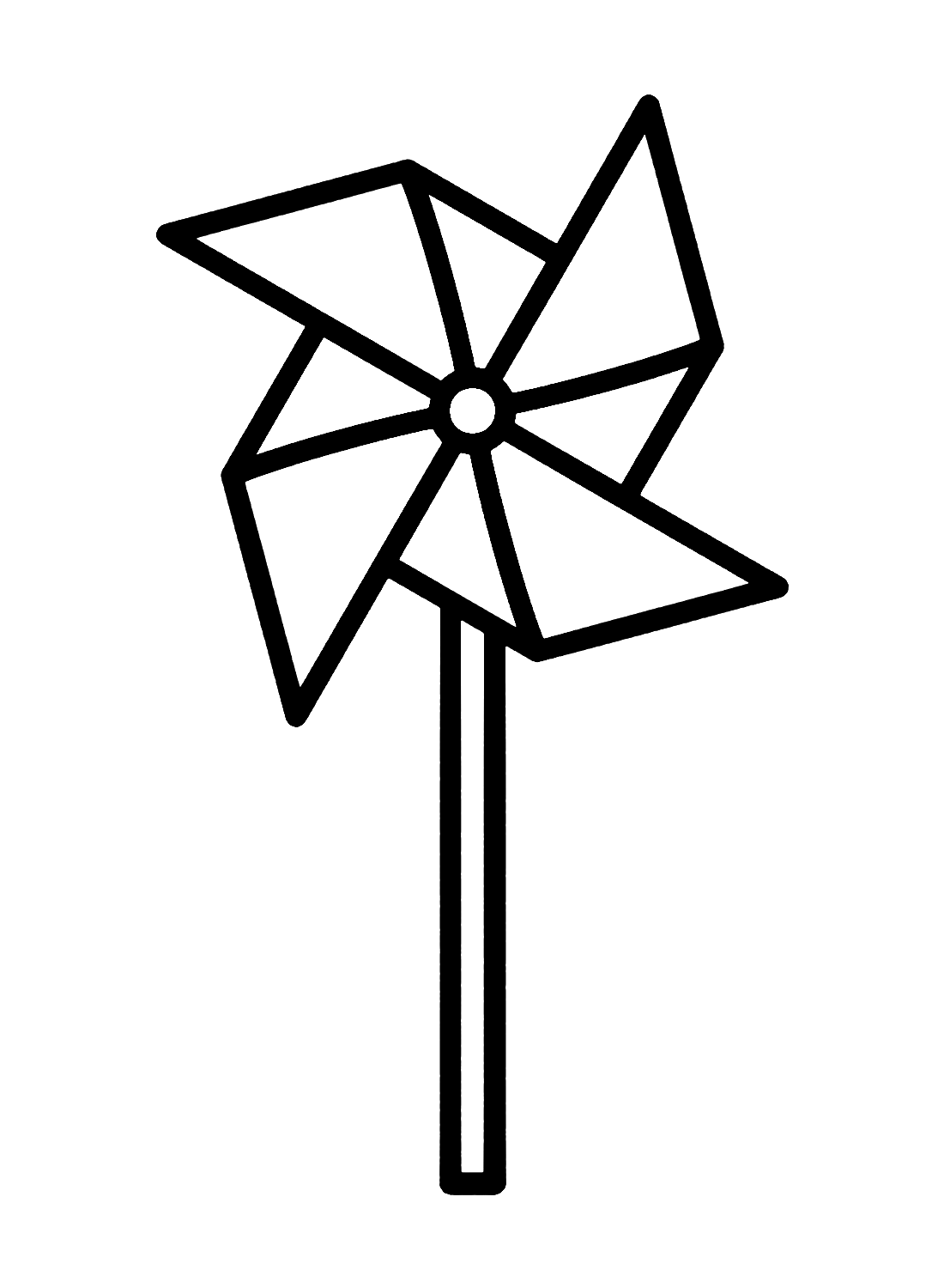 Zeichnen Sie Easy Pinwheel aus Pinwheel