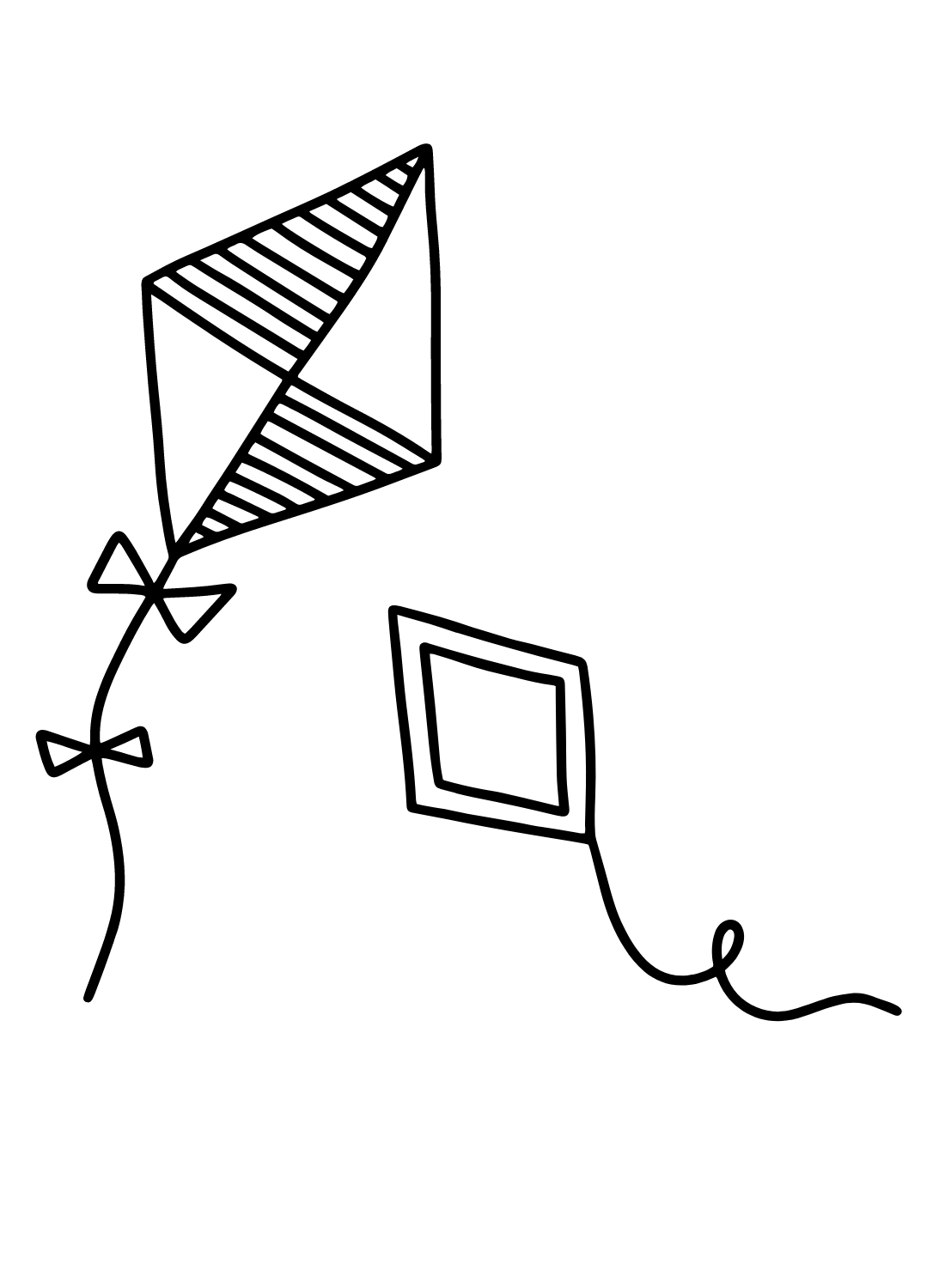Draw Kite Coloring Page