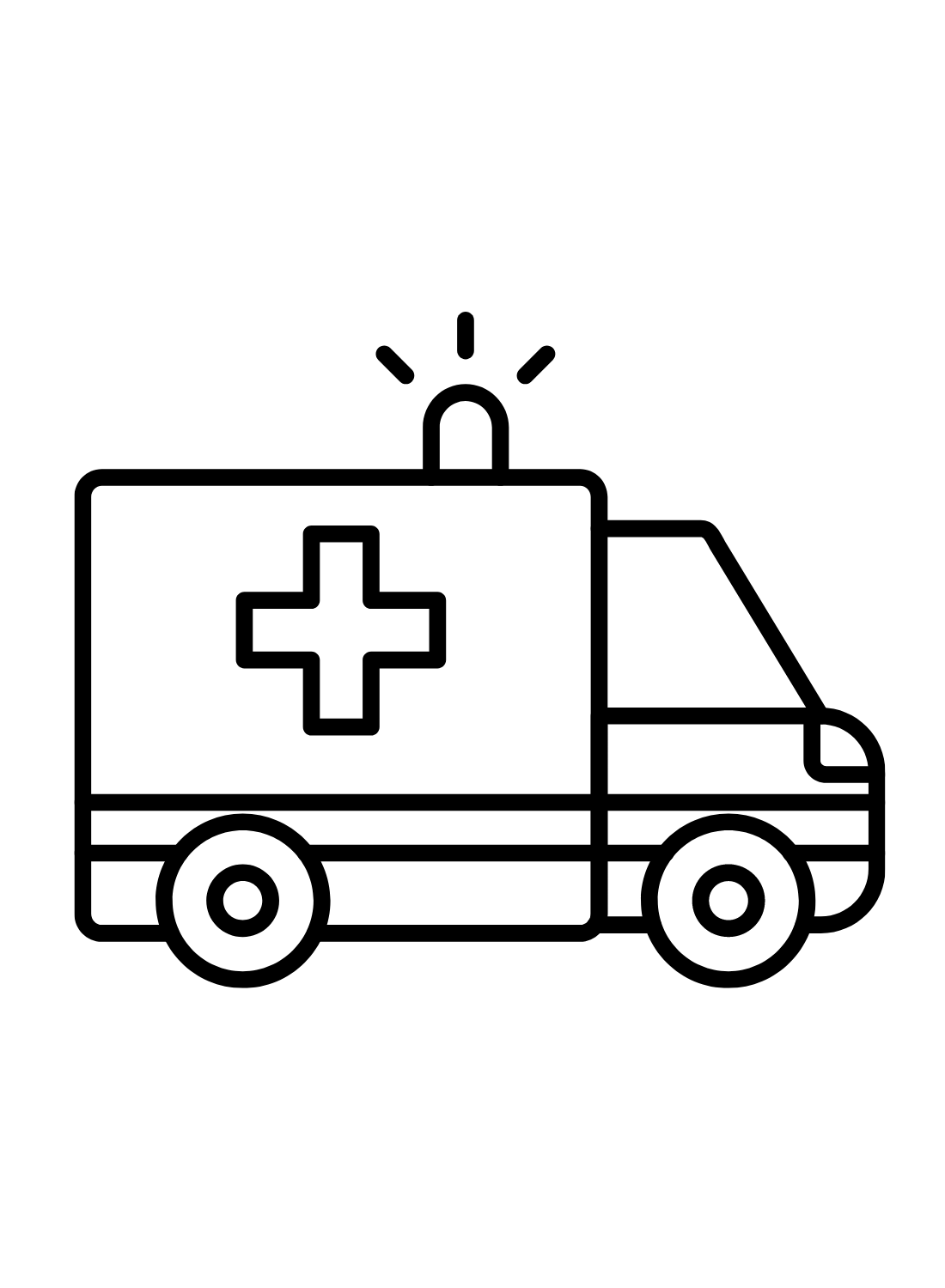 Drawing Ambulance Coloring Pages