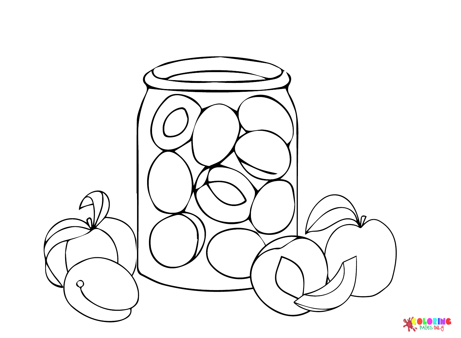 Drawing Apricot Coloring Page