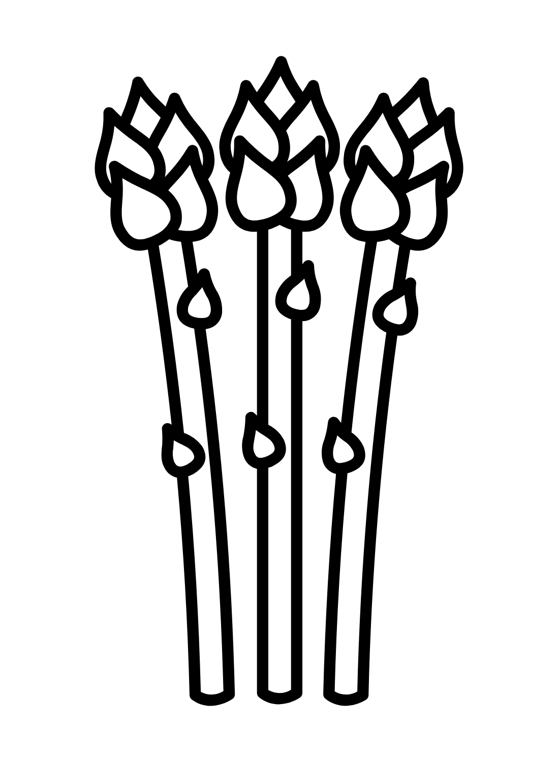 Drawing Asparagus Coloring Page