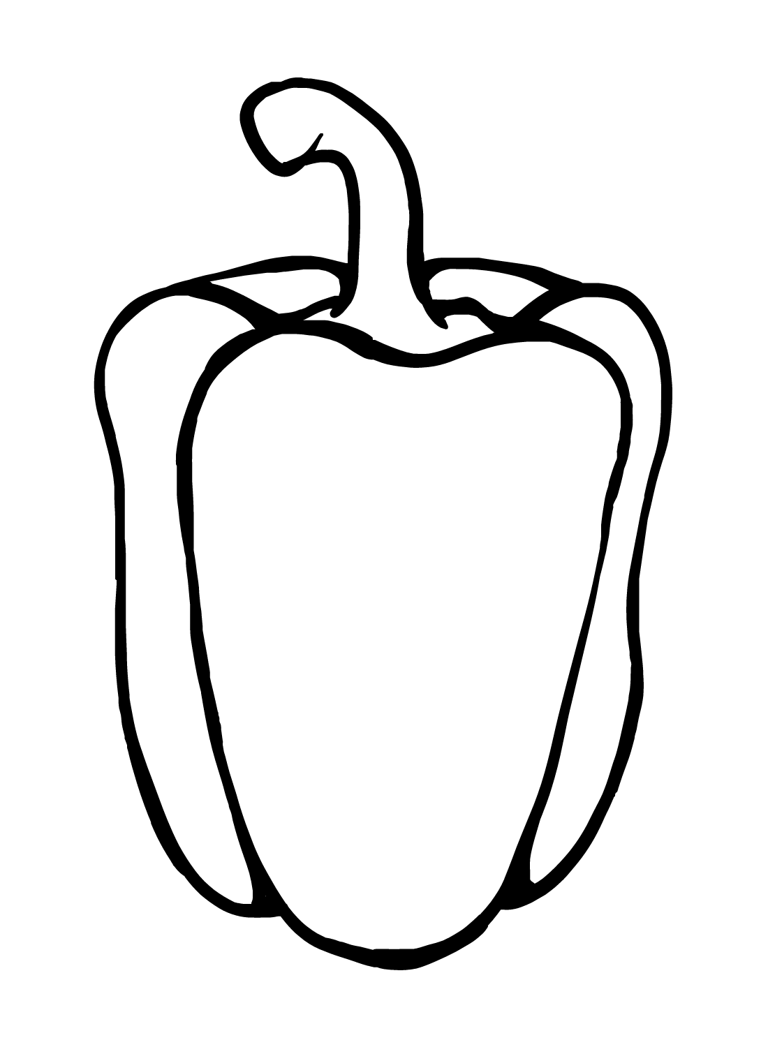 Drawing Bell Pepper Coloring Page