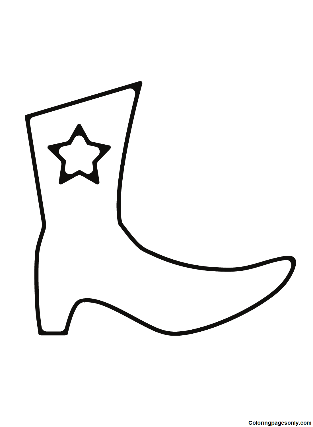 Drawing Boots Coloring Page