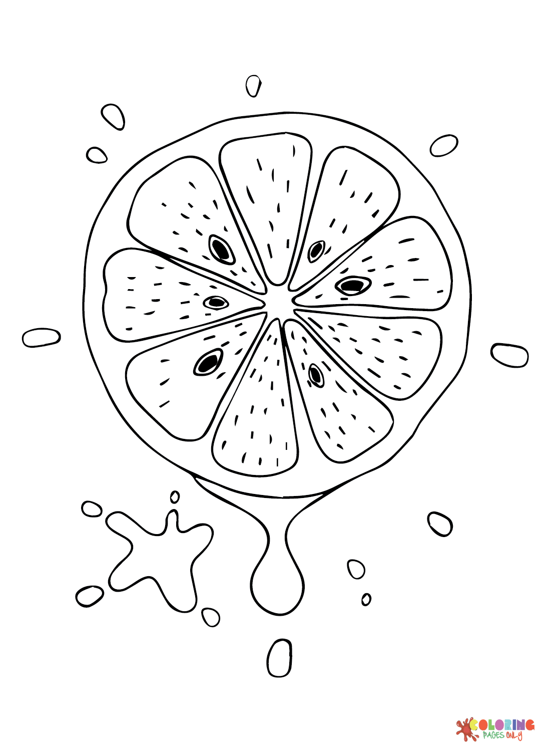Drawing Citrus-fruits Coloring Page