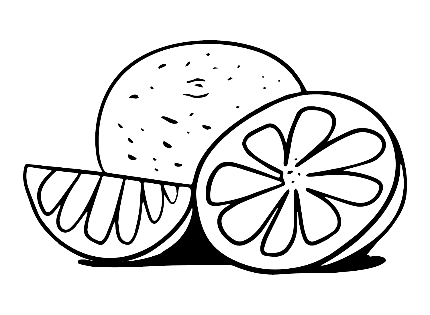Drawing Grapefruit Coloring Page