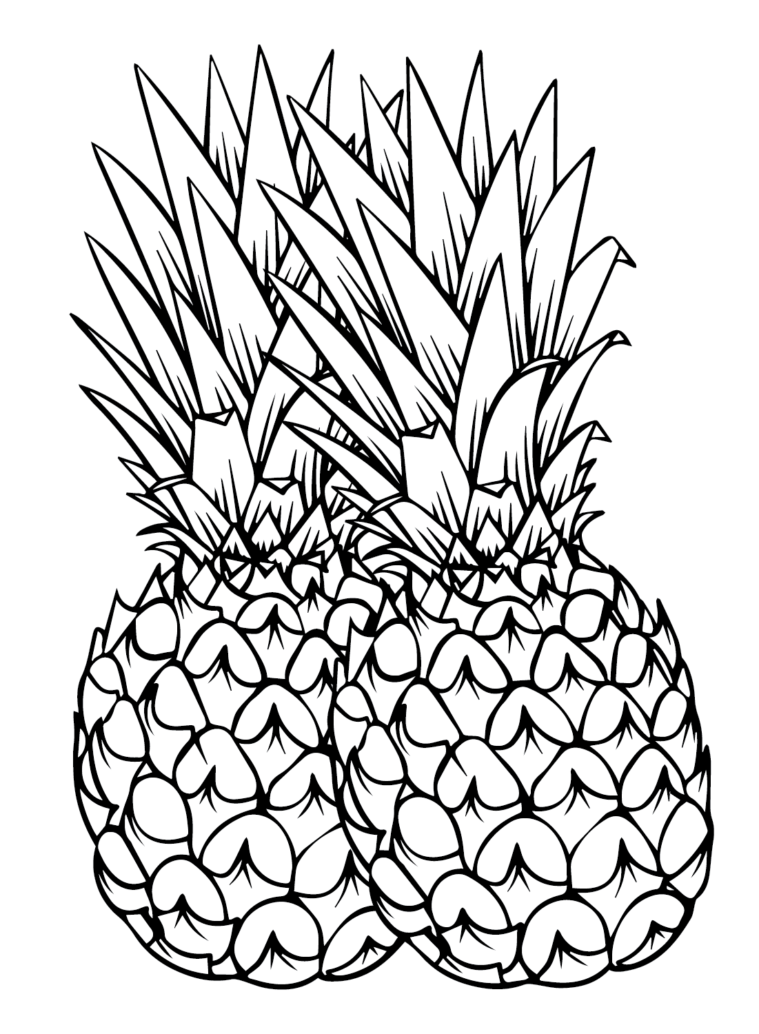 Ananas aus Ananas zeichnen