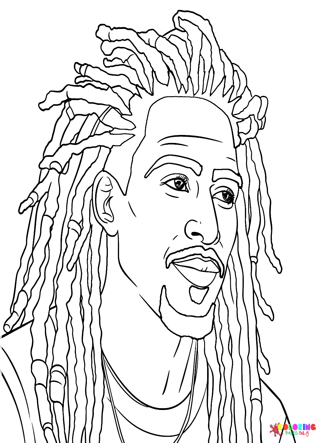 Dreadlock Styles for Men Coloring Page