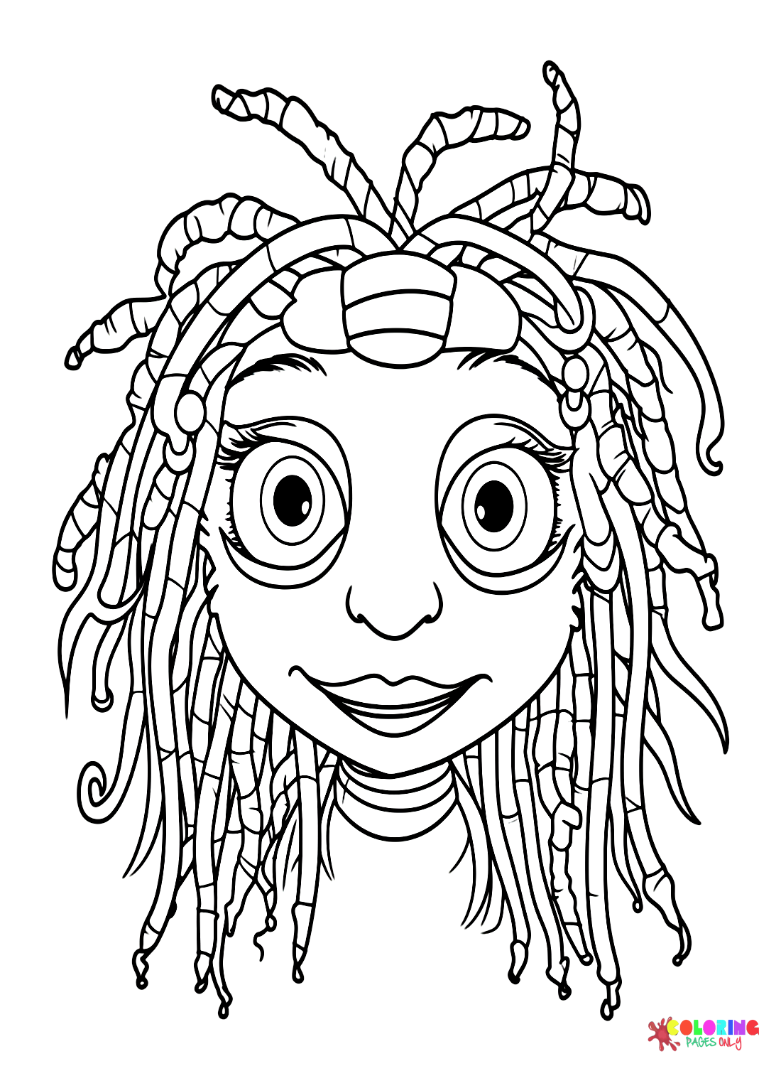 Dreadlock Styles Coloring Page