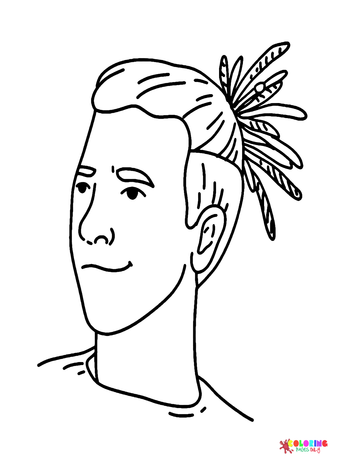 Dreadlocks Hairstyle Coloring Page