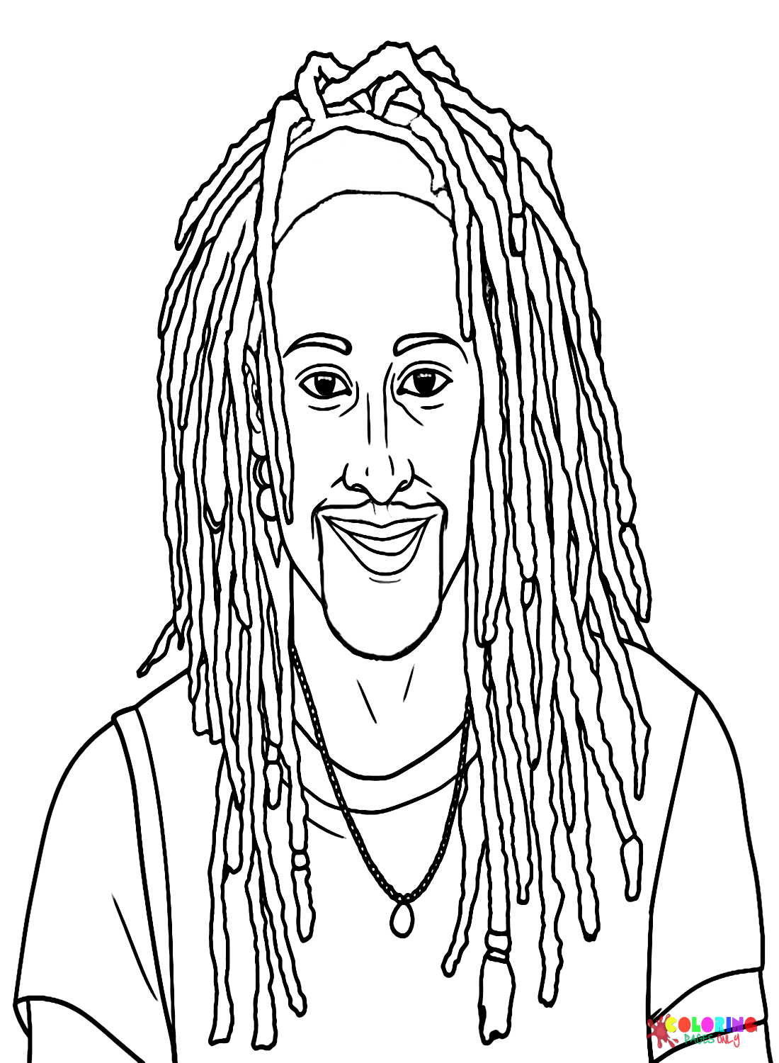Dreadlocks Styles Coloring Page