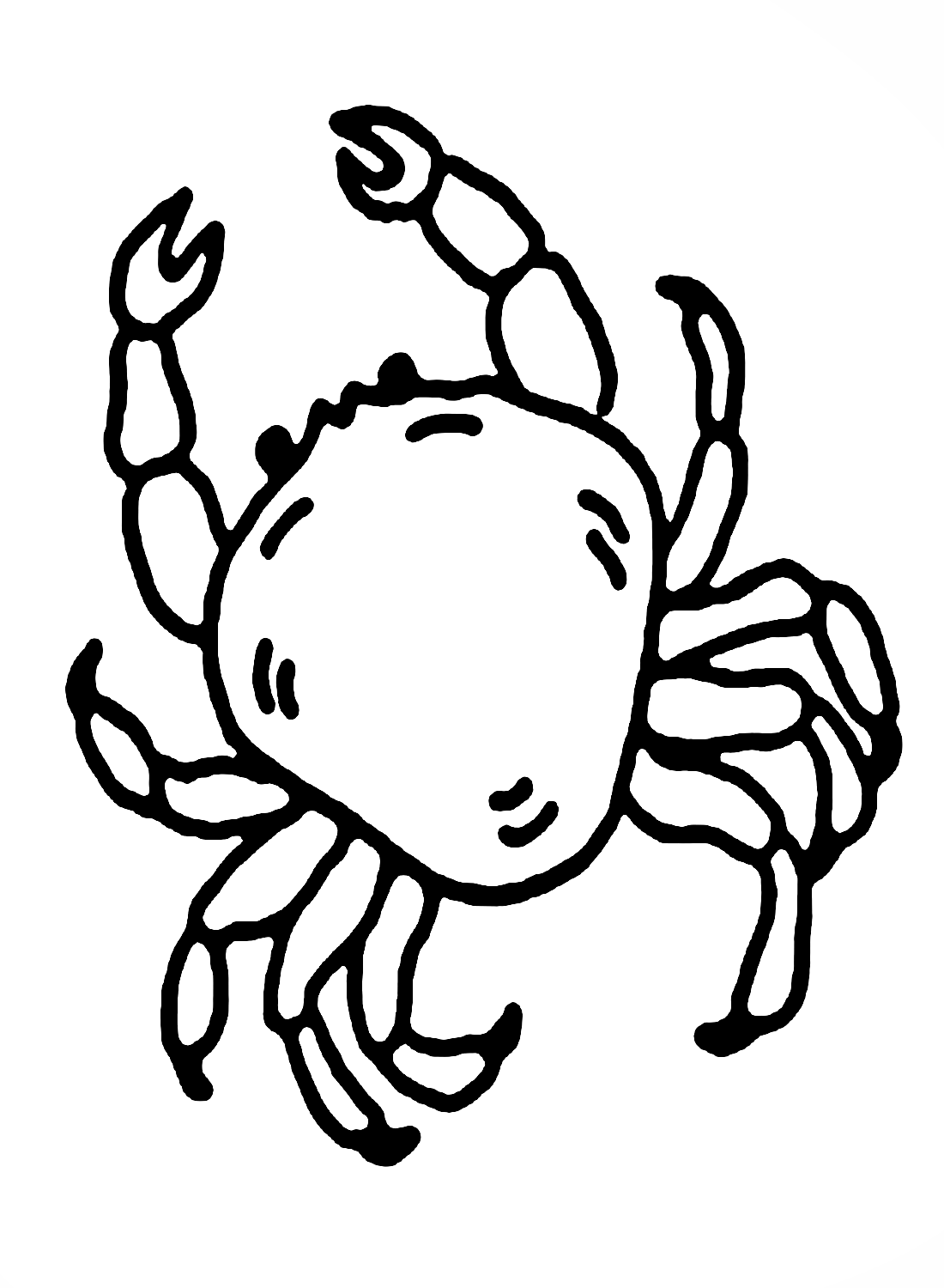 Easy King Crab Coloring Page