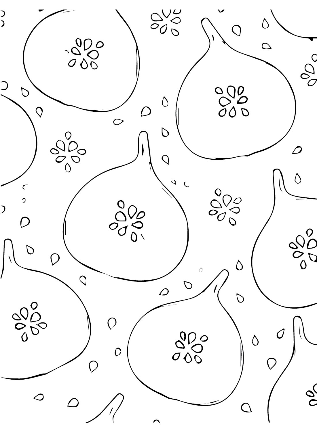 Figs Background Coloring Page