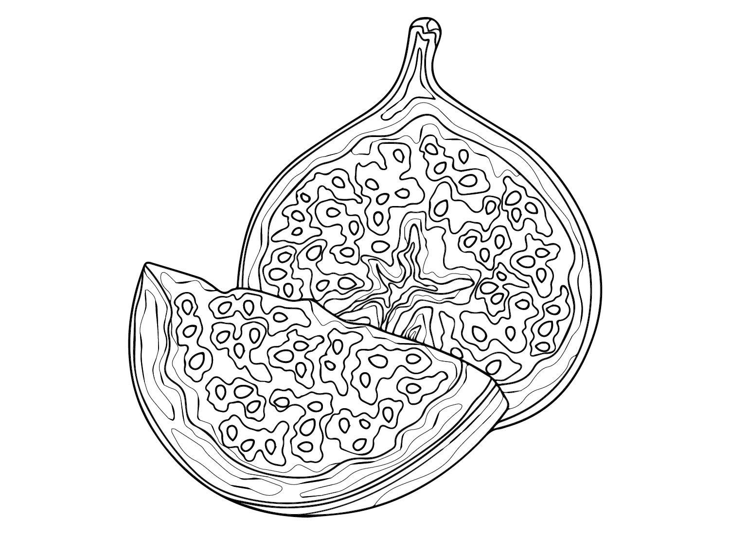 Figs Printable Coloring Page