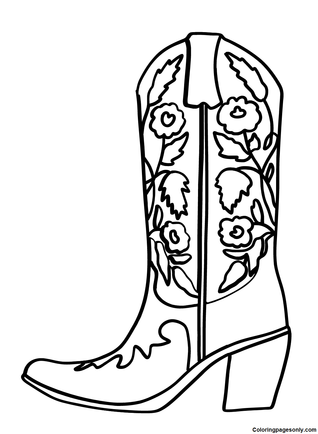 Boots Coloring Pages Free Printable Coloring Pages