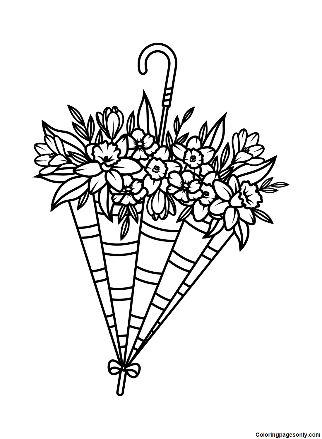 Bloemenparaplu met strik van Paraplu
