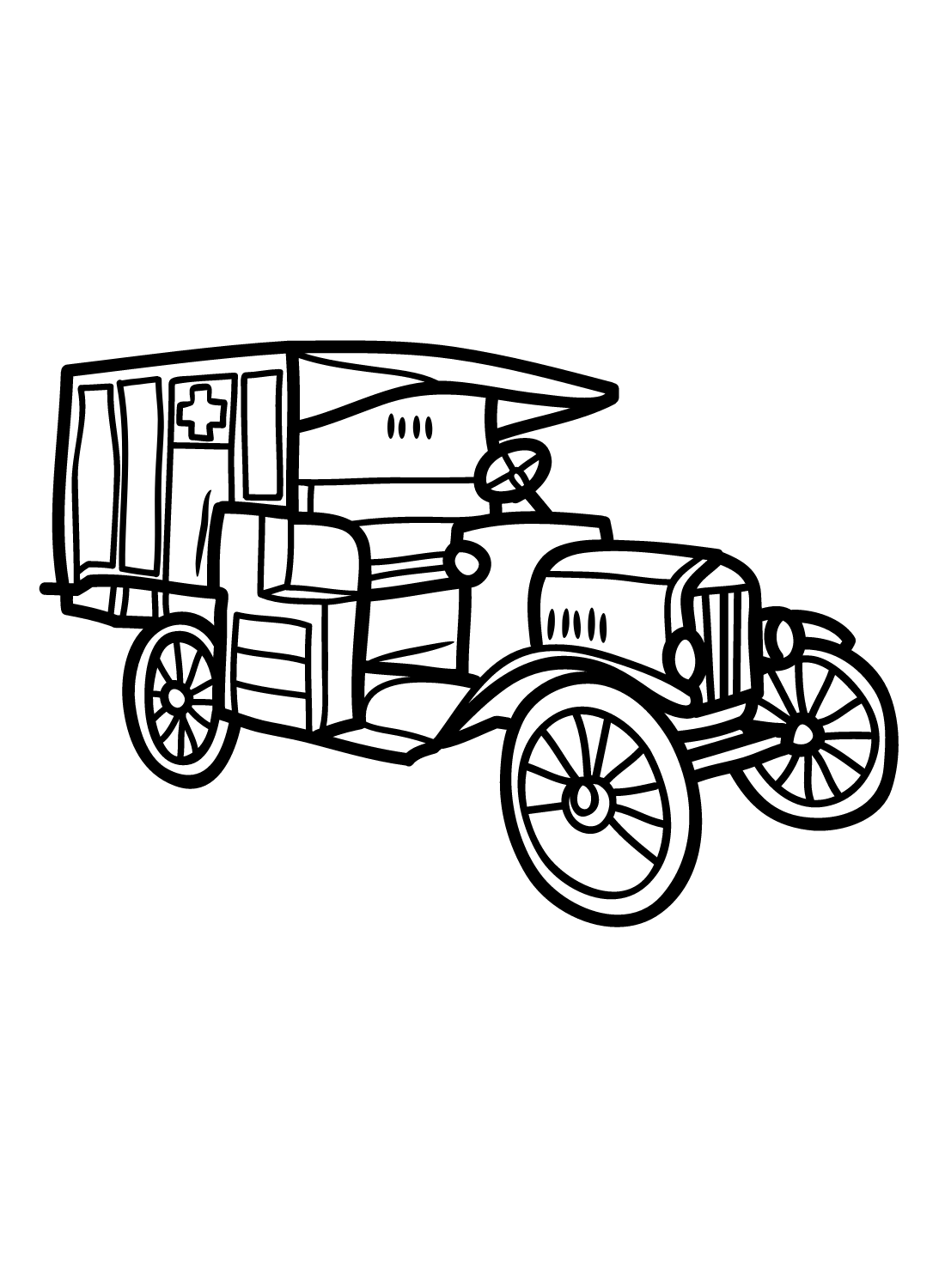 Free Ambulance Pictures Coloring Pages