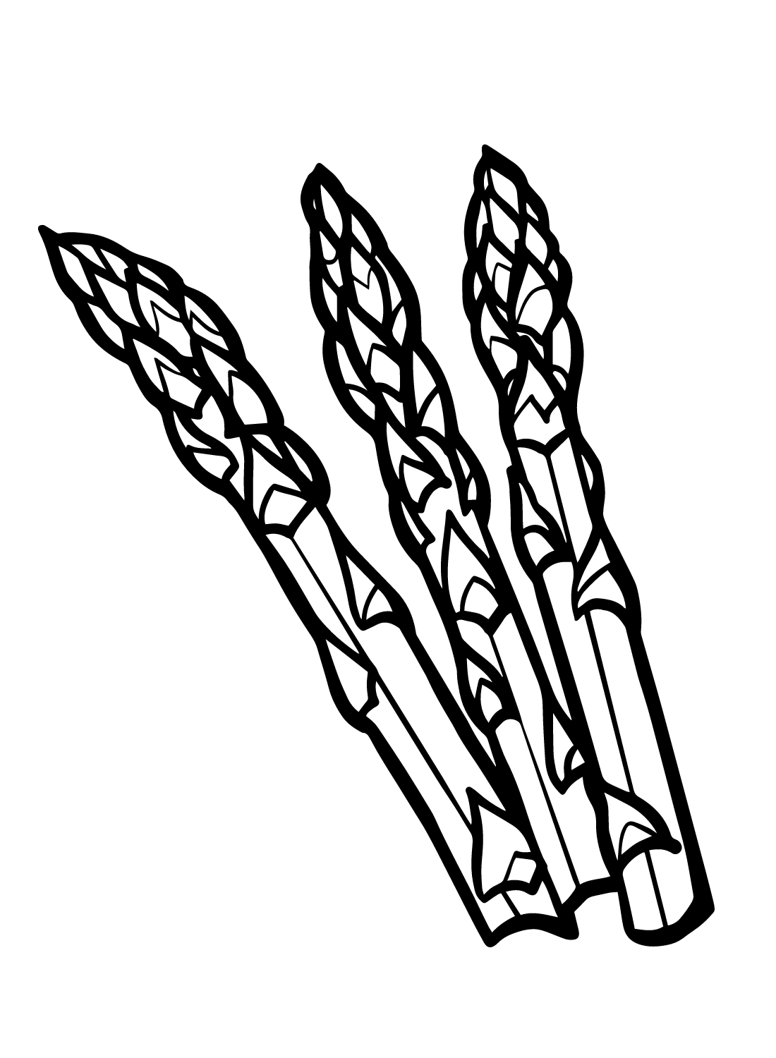Free Asparagus Pictures Coloring Page