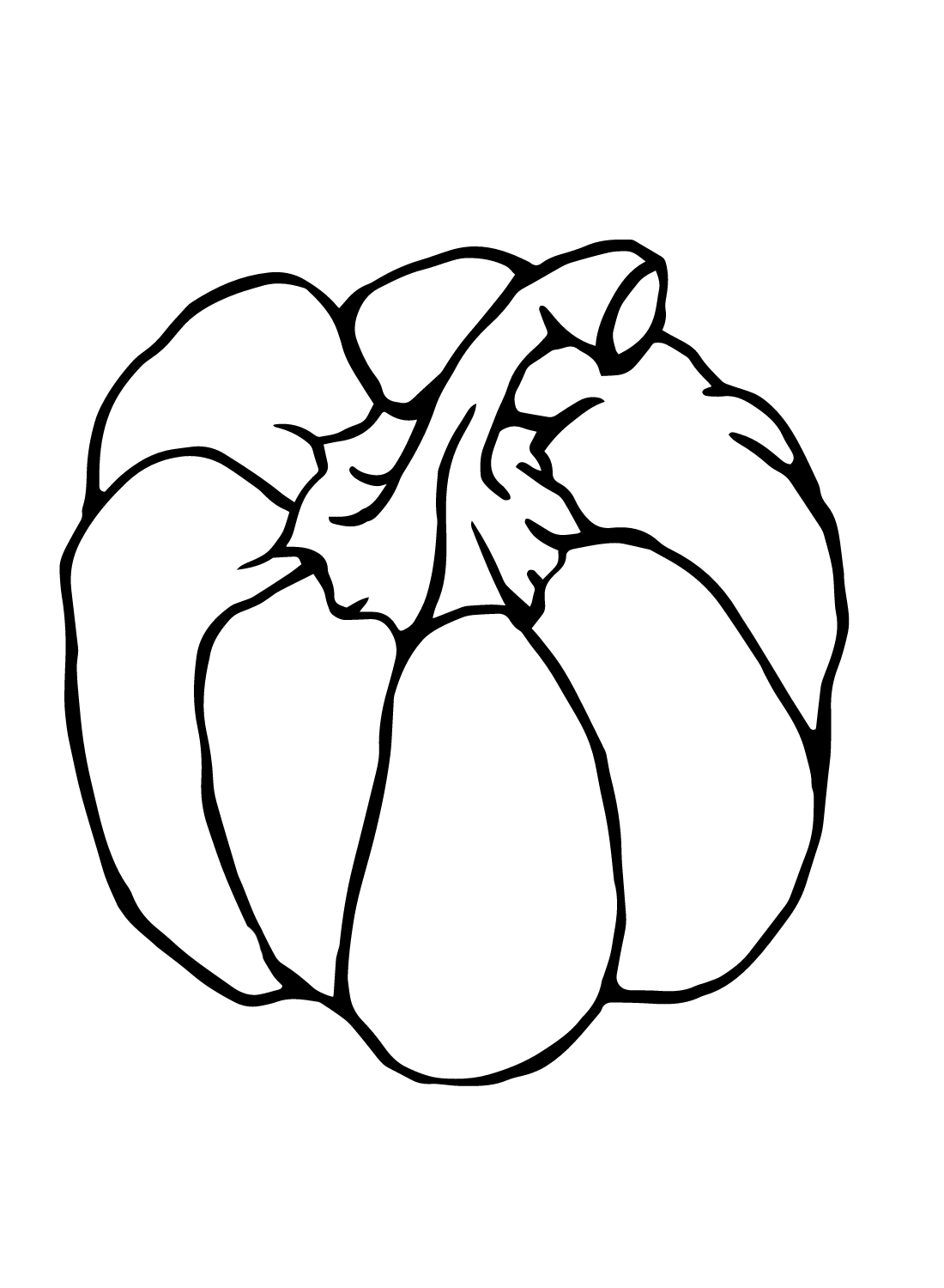 Free Bell Pepper Coloring Page