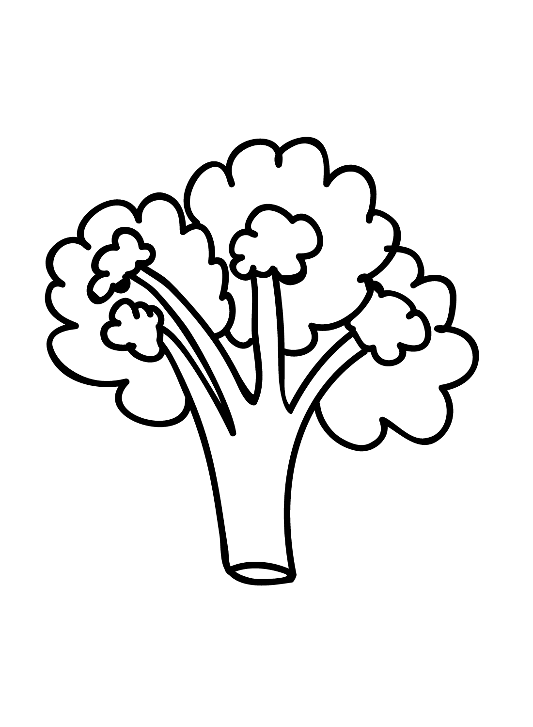 Free Broccoli Coloring Pages