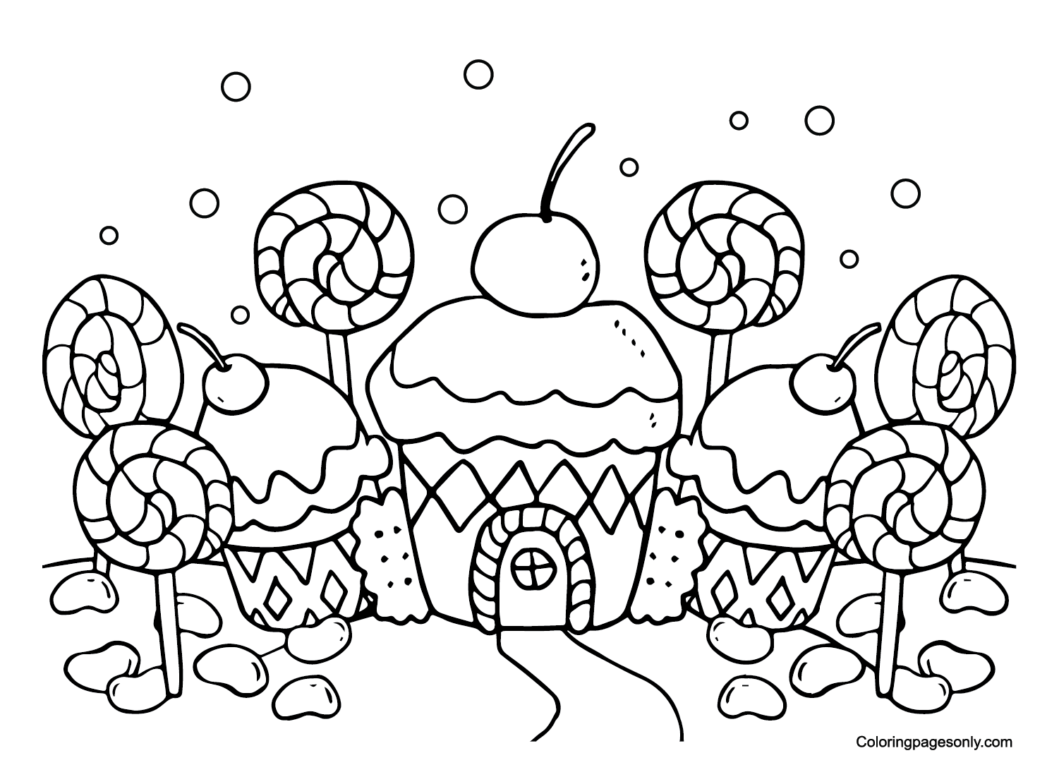 Free Candyland Coloring Page - Free Printable Coloring Pages