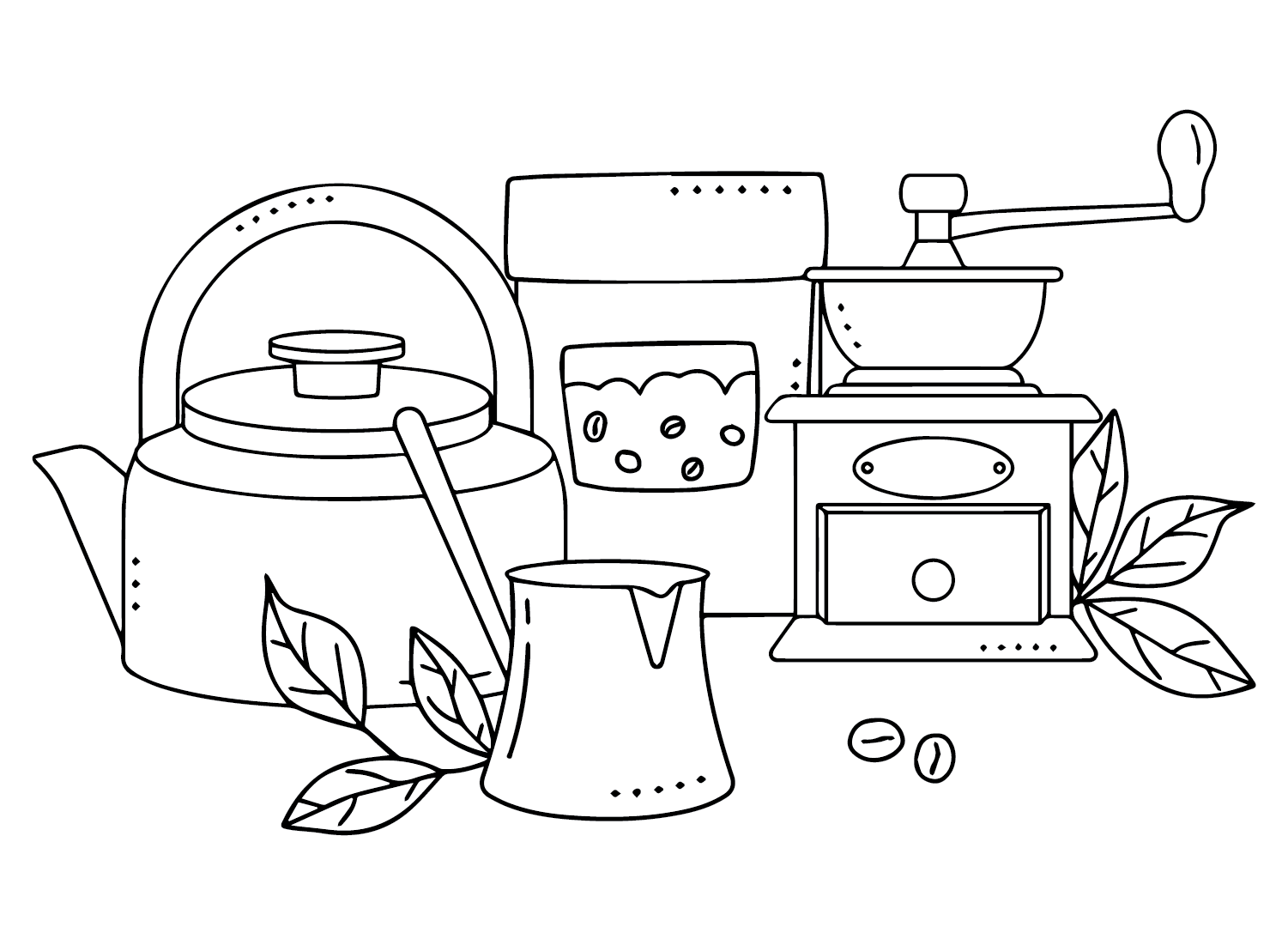 Free Coffee Coloring Pages