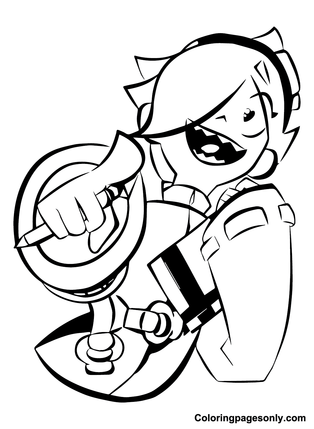 Free Colette Brawl Stars Coloring Page
