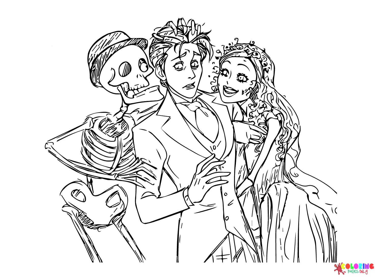 Free Corpse Bride Coloring Page