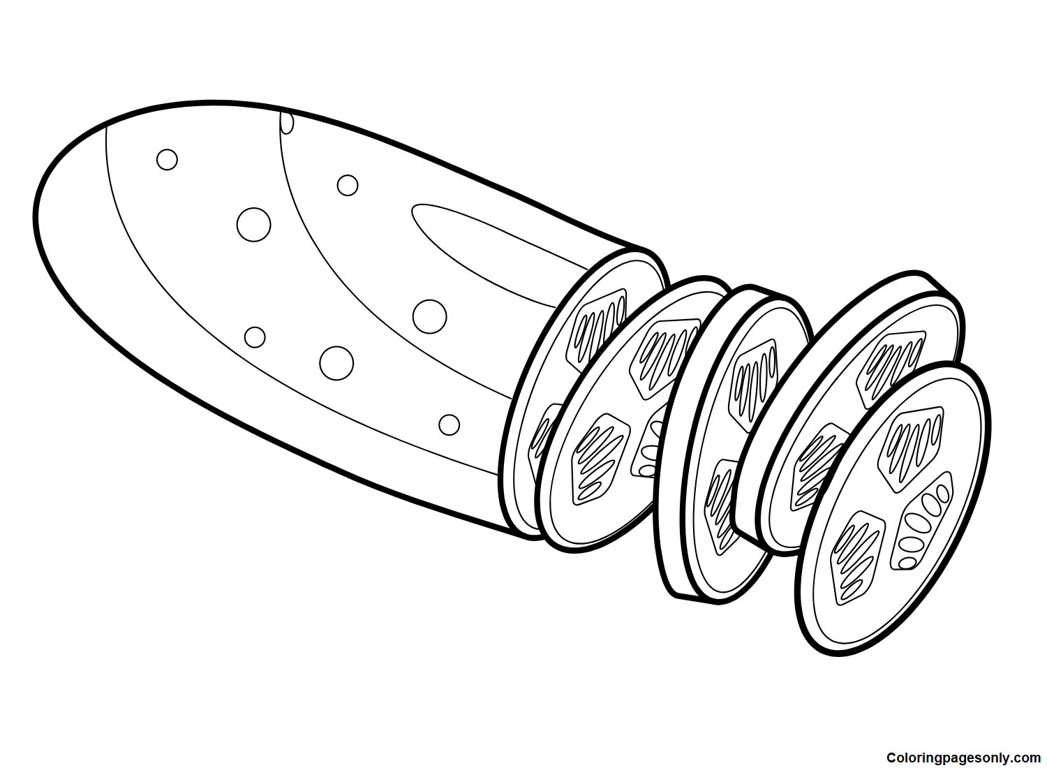 Free Cucumber Coloring Pages