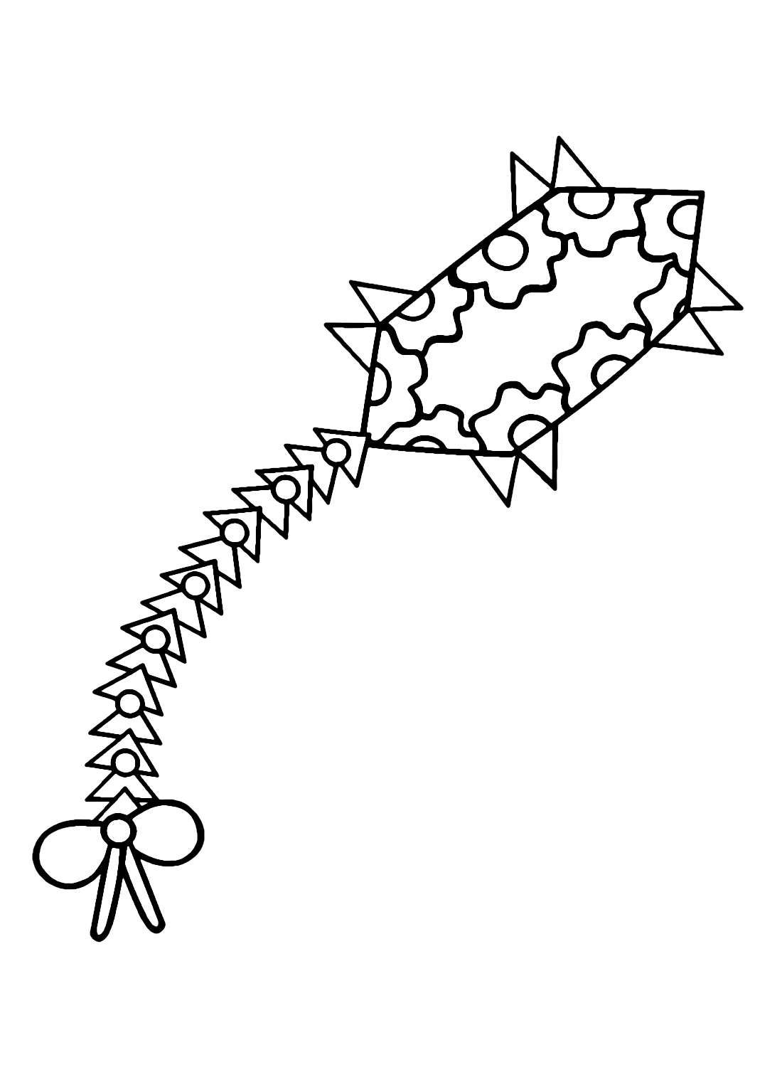 Free Kite Images Coloring Page
