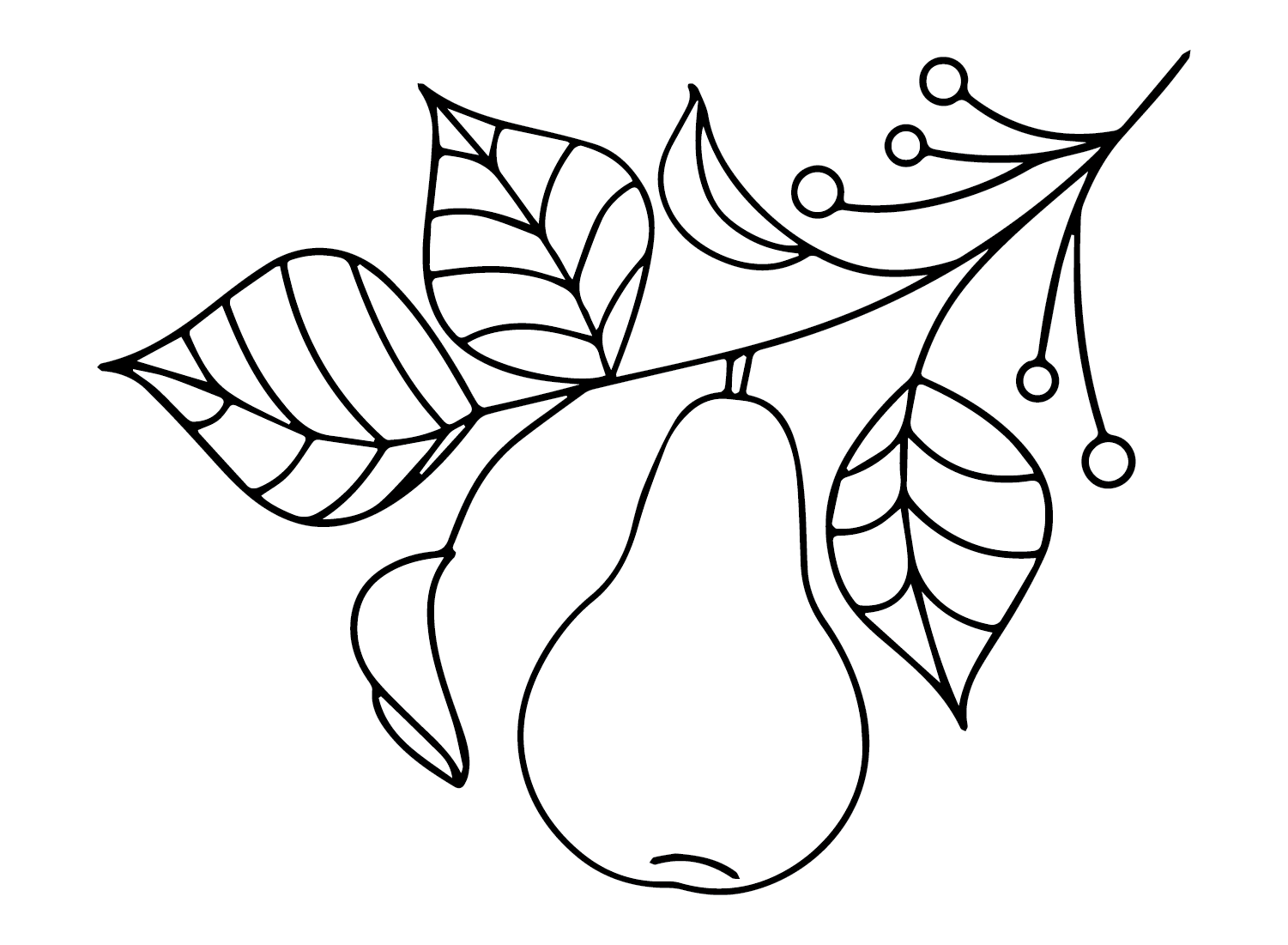Free Pears Coloring Page