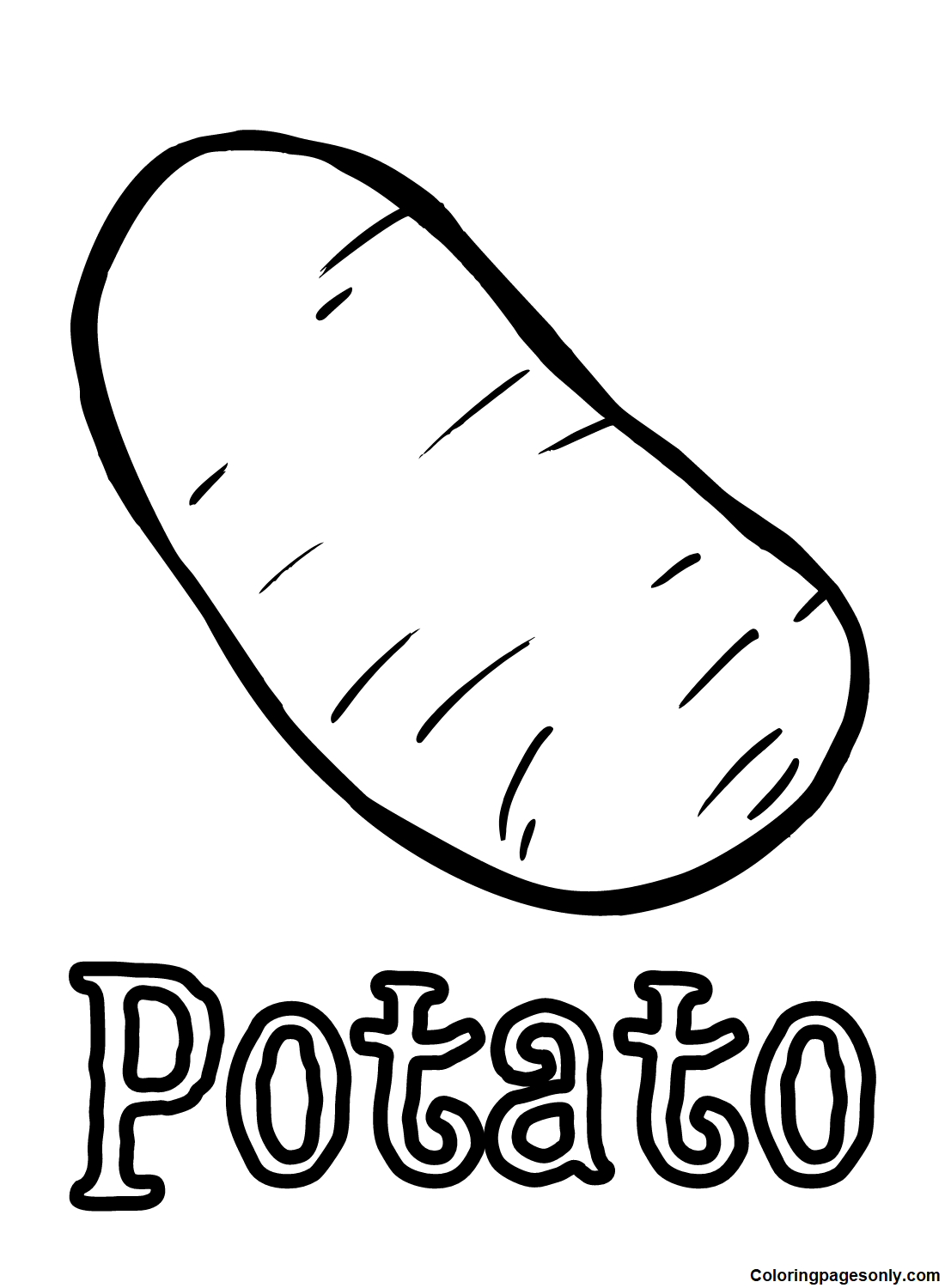 Flat Potato Coloring Pages KDP for Kids Graphic by SNdesign · Creative  Fabrica