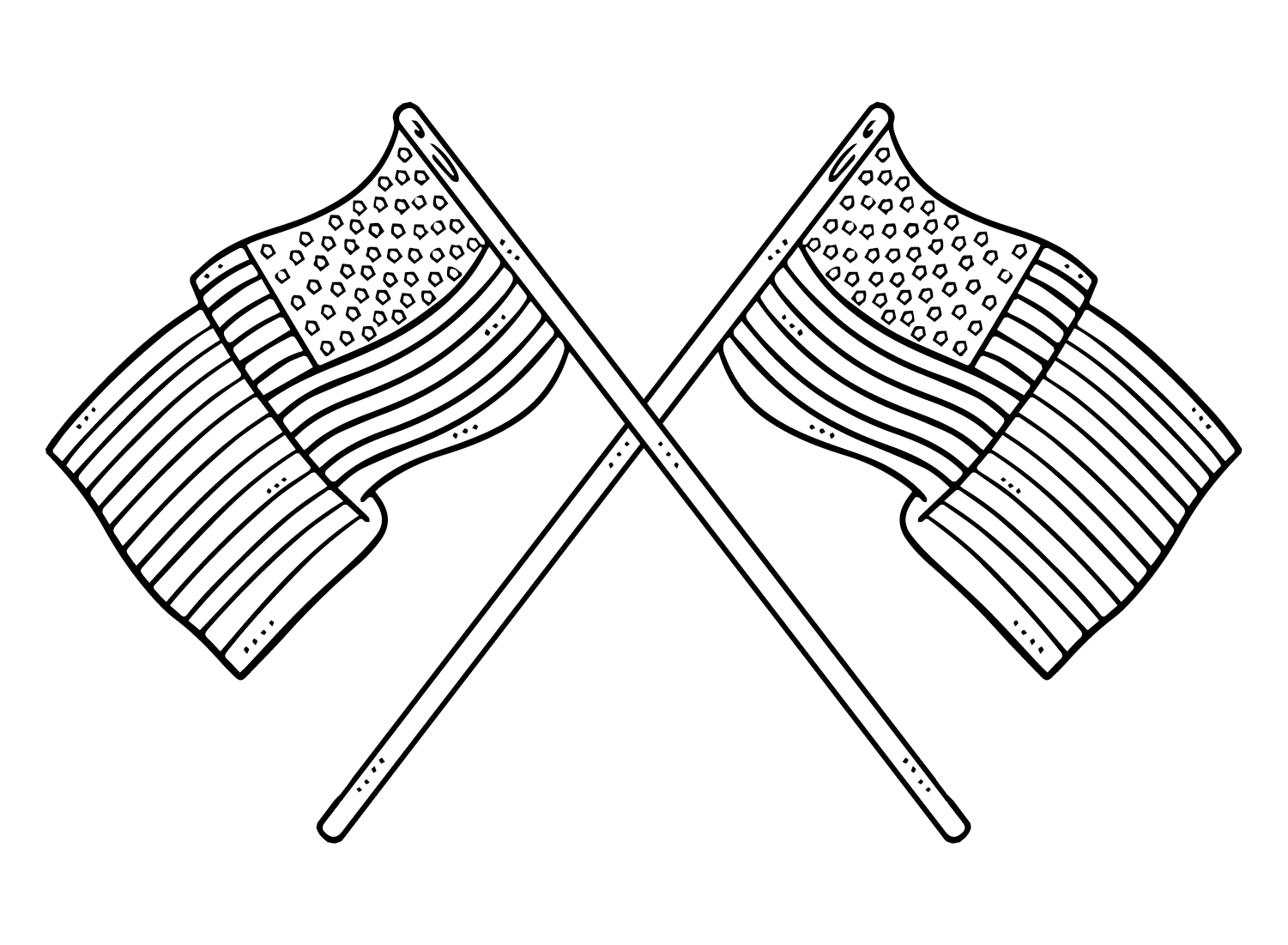 Pagina da colorare stampabile gratuita della bandiera americana