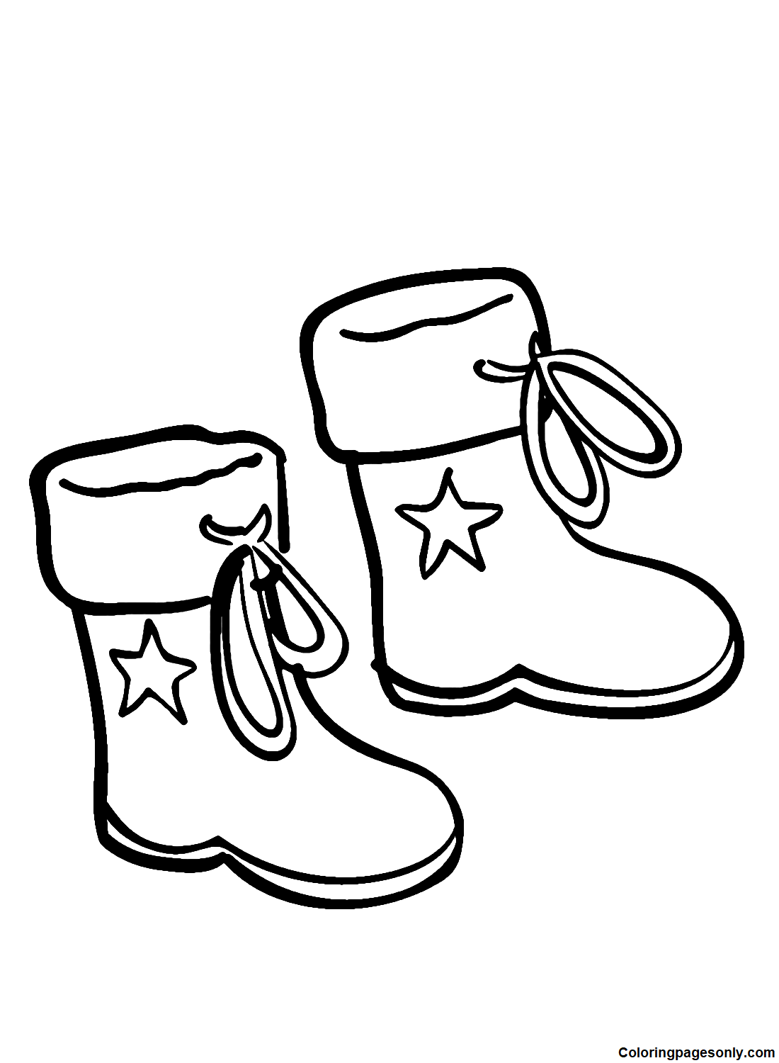 Free Printable Boots Coloring Page