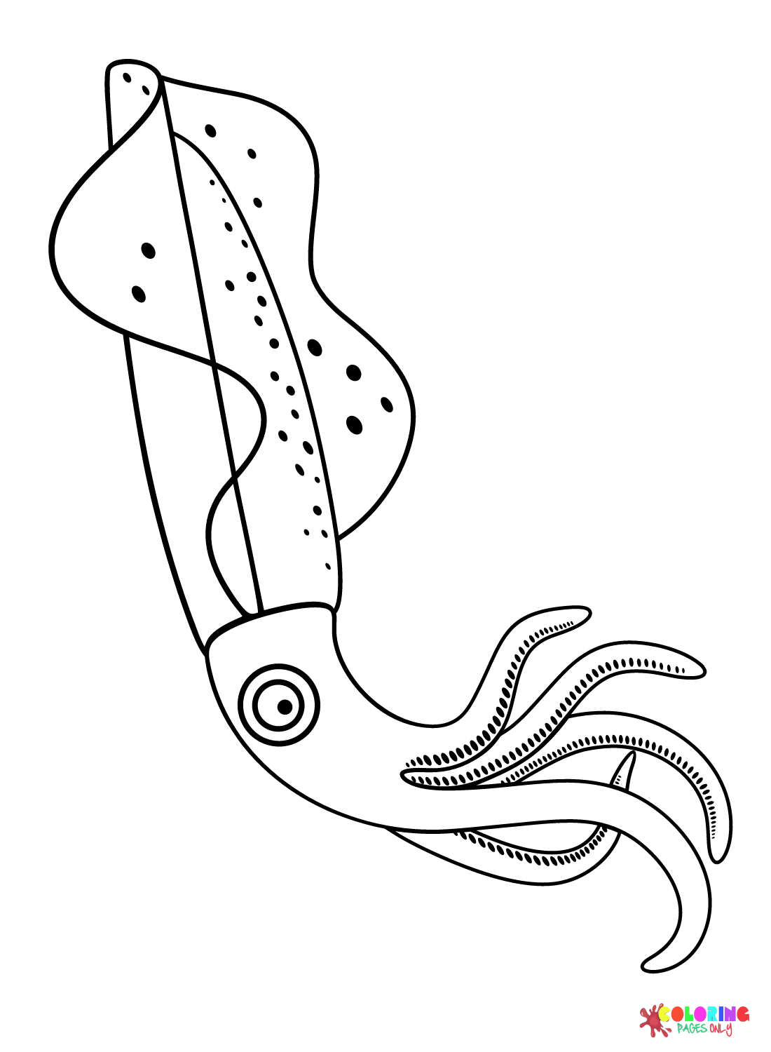 Free Printable Cuttlefish Coloring Page