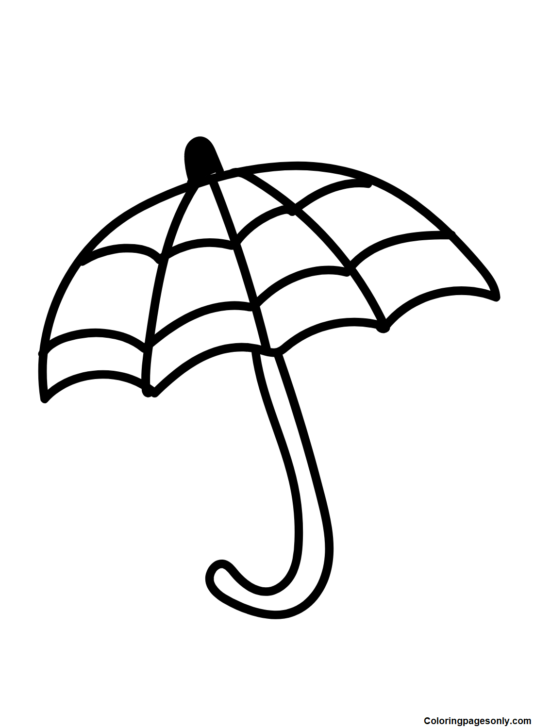 Зонт картинка раскраска