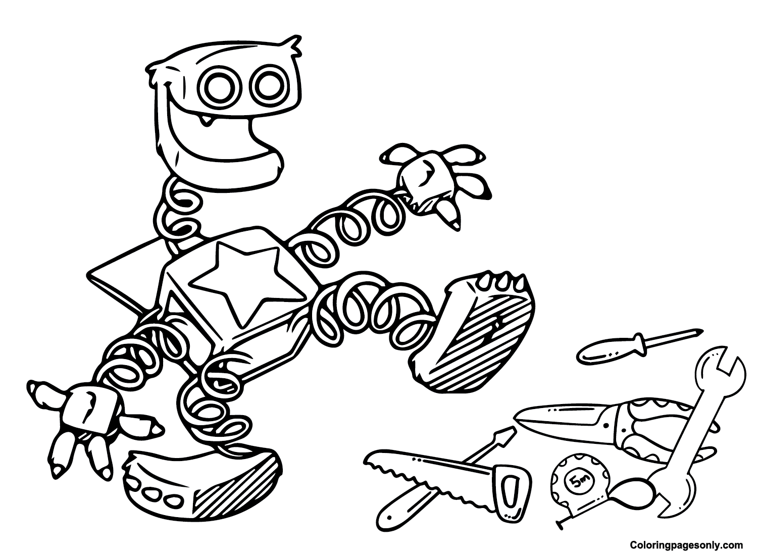 Funny Boxy Boo Coloring Pages
