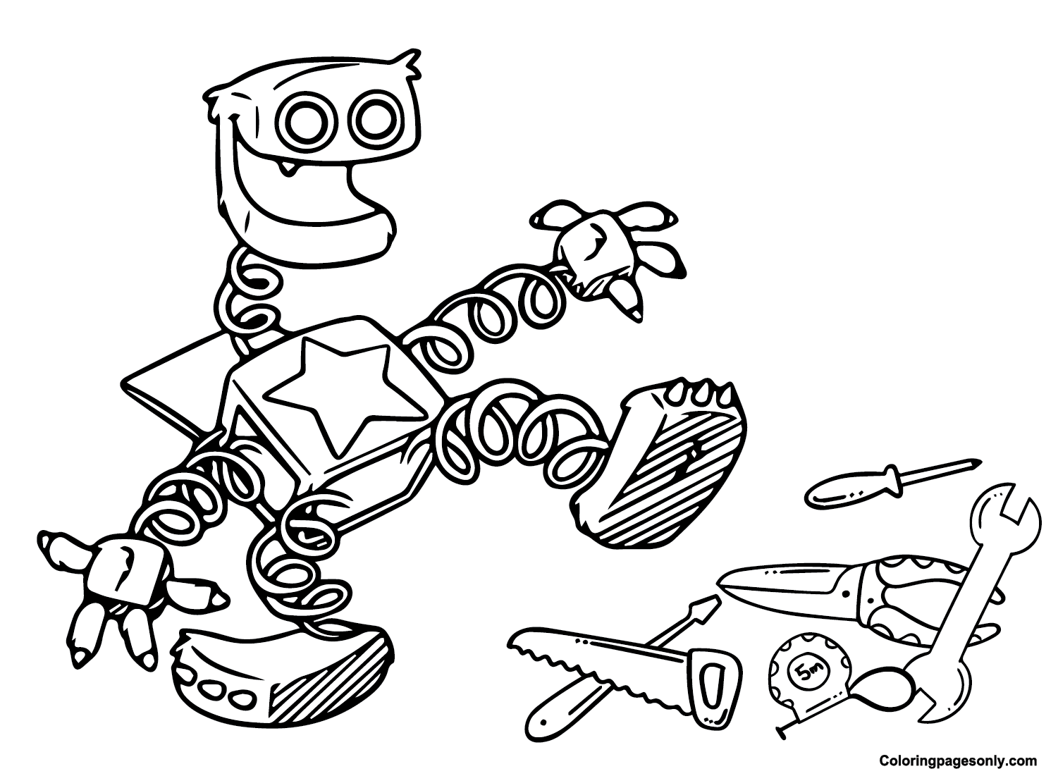 Boxy Boo Poppy Playtime Coloring Pages Free Printable Coloring Pages