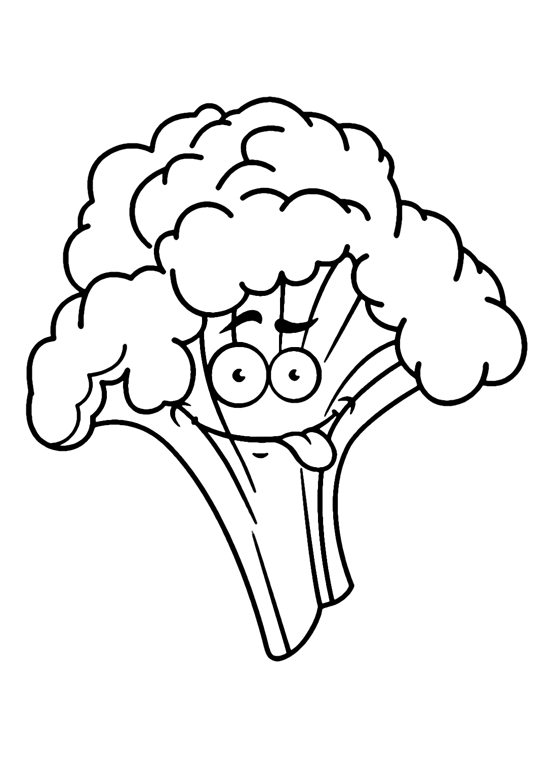 Lustiger Brokkoli-Cartoon aus Brokkoli